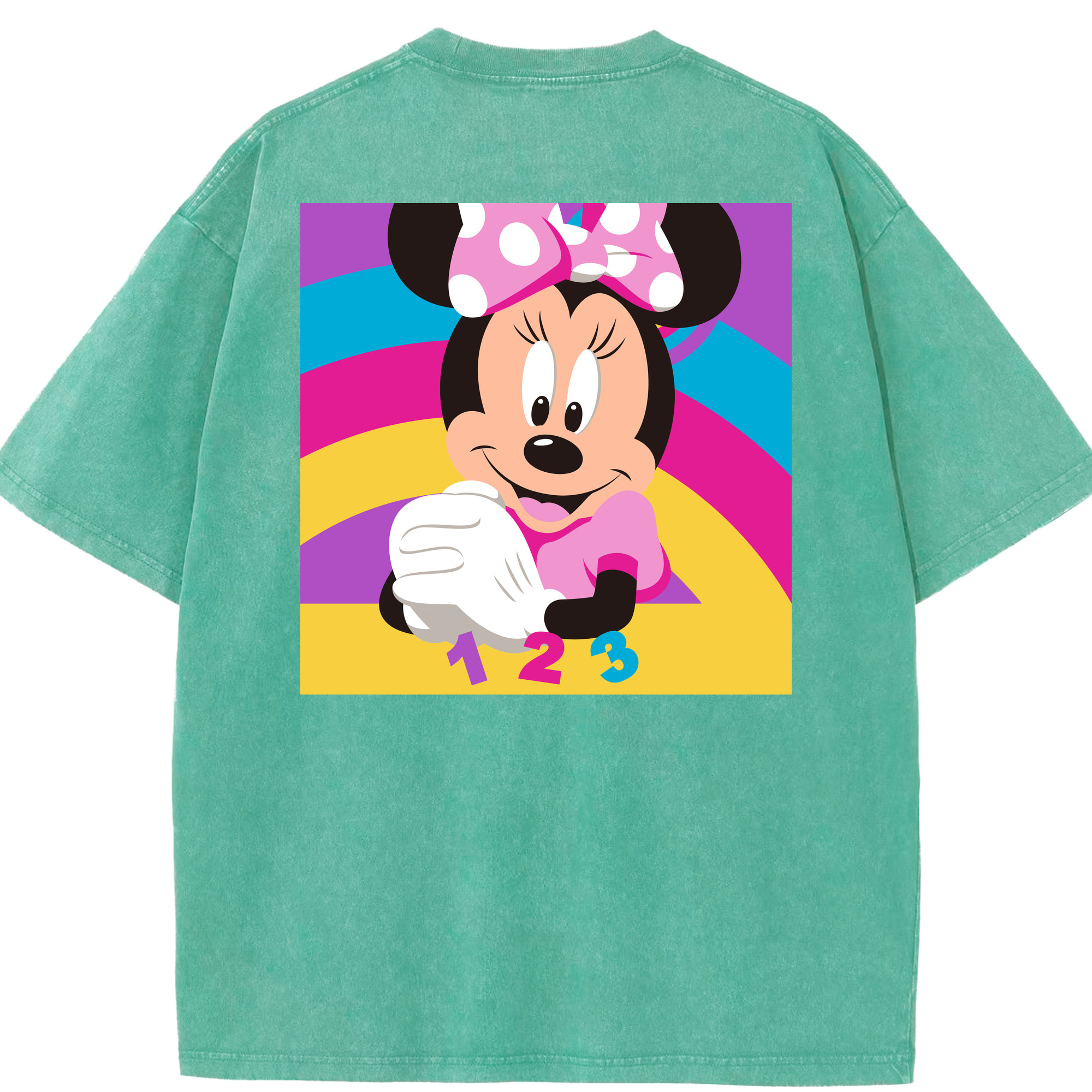 （画像用） ミッキーマウス Mickey Mouse 綿100% ヴィンテージ風 半袖Tシャツ（背面プリント）